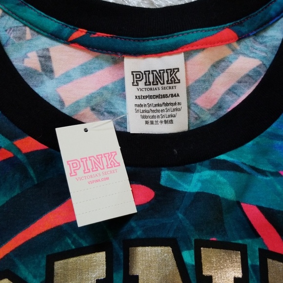 ⬇️ Victoria's Secret PINK muscle tank top palm XS - Picture 4 of 7